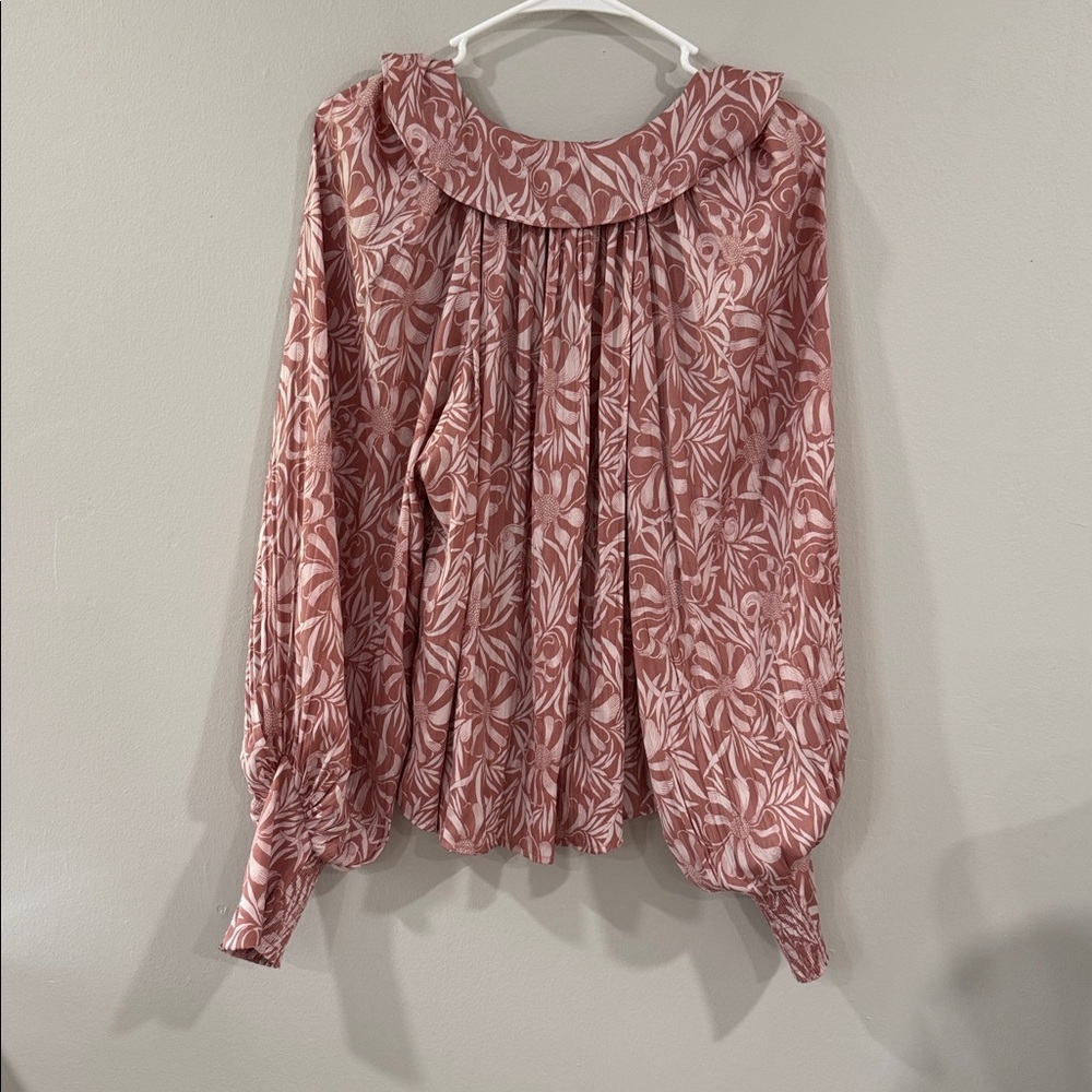 Anthropologie Florence Balducci Romantic boho tie neck blouse - Picture 6 of 8